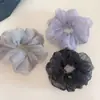 Coletero vintage ultrafemenino estilo francés de organza de doble capa con lunares, liga para el cabello simple y versátil, accesorio para el cabello elástico para mujeres