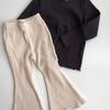 Pantalones casuales de primavera y otoño para mujer, estilo occidental para bebés, con personalidad para niños, pantalones acampanados elásticos de color sólido de moda coreana.