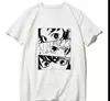 Estampado de anime europeo y americano de talla grande verano delgado pareja cuello redondo manga corta camiseta de anime