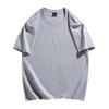Venta al por mayor transfronteriza Camiseta de manga corta de algodón puro de peso pesado de 230 g Estilo nuevo 2026 Hombro caído Holgada Cuello redondo Manga corta