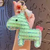 Lindo Llavero de Muñeca Pony de Diamante Dibujo Animado Creativo Llavero de Coche Colgante de Bolso de Moda Regalo Venta al por Mayor