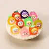 Figura de Desenho Animado de Menina Fruta Tridimensional Luminosa Acessórios de Cola de Creme Enfeites DIY Decorações Acessórios de Resina