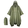 Poncho Impermeable Multifuncional 3 en 1 para Ciclismo al Aire Libre, Poncho de Lluvia con Cremallera de Poliéster para Senderismo, Venta al por Mayor para Comercio Exterior y Ventas Transfronterizas