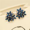 Brincos Jin Yan Coreanos Nova Cor Doce Pequena Fresca Flor Zircônia Brilhante Diamante Exagerado Moda Temperamento