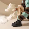 Botas de Nieve de Caña Alta Forradas de Lana para Mujer 2026 Invierno Nuevo Estilo con Velcro Estilo Coreano Cálidas Casuales Zapatos de Algodón de Suela Gruesa Kt2820
