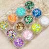 Comércio Exterior Transfronteiriço Nail Art Decoração de Unhas Pó Glitter Popular Lantejoulas de Formato Especial Gradiente Misto DIY Feito à Mão Cola de Cânhamo