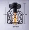 Lámpara de Techo Estilo Granja Americana Pasillo Cocina Dormitorio Escalera Sala de Estar Retro Casa de Campo Jaula Accesorios de Iluminación LED
