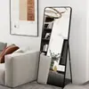 Espelho de Corpo Inteiro para Uso Doméstico, Montado na Parede, Adequado para Quarto de Meninas, Espelho de Chão Autoportante para Vestir, Espelho de Maquiagem, Pendurado na Parede