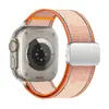 Adecuado para Correas de Apple Watch Applewatch S12/S10/Ultra3/Se Correa de Reloj Reflectante de Nailon con Hebilla Magnética