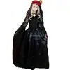 Disfraz de Halloween, novia fantasma, bruja, vampiro, disfraz de mascarada, disfraz de cosplay, falda larga gótica para mujer