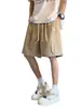 Shorts Frescos Ligeros Casuales Americanos Ropa Exterior Verano 2025 Pantalones de Cinco Puntos Delgados de Seda de Hielo Deportivos Sueltos de Tiro Medio