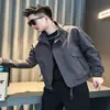 Chaqueta casual de cuello mao, nuevo estilo de ropa de trabajo, ropa para hombre con un look fresco y elegante, marca 2025, abrigo moderno para hombre de primavera y otoño