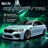 Película de Cambio de Color para Coche TPU PPF Película de Cambio de Color PPF TPU de Aplicación en Seco Película de Protección de Pintura Azul Encanto Pico Lejano Oro