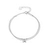 Pulsera dulce de doble capa de plata s925 Nalan cadena femenina fresca pulsera giratoria de cilindro pequeño con incrustaciones de diamantes S4593