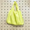 Bolsa de Ombro Colorida Sedosa Tendência, Tecido Leve de Camada Dupla, Grande Capacidade, Versátil para Uso Diário, Design Simples