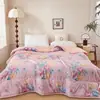 Colchón de verano fino estampado de lujo ligero en tono azul, lavable a máquina, para cama individual y doble, transpirable y amigable con la piel, para aire acondicionado