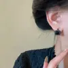 Aretes Cuadrados Negros de Circonita Estilo Coreano, Modernos y Geniales, Estilo Nuevo, Elegantes, Lujo Ligero, Gama Alta, Aretes de Moda y Versátiles para Mujer