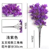 Flor de ciruelo artificial de triángulo de cinco pétalos, rama corta, árbol de flores para bodas, decoración de flores de plástico, flor de seda, techo de sala de estar, flor artificial, arreglo de mesa