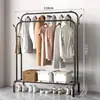 Perchero Simple Secador de Ropa de Doble Poste de Pie Móvil para Interiores Estante de Almacenamiento de Ropa para Dormitorio