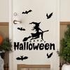 M20041 Nuevo Pegatina de Pared de Bruja Murciélago de Halloween Pintada a Mano Decoración de Halloween Sala de Estar Dormitorio Fondo Autoadhesivo