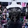 Verano Nuevo Y2K Milenio Chica Caliente Oscuro Retro Estampado de Alas Bloques de Color Ajustado Tubo Moda Femenina Europea y Americana
