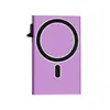 Bestseller Transfronterizo Estuche para Tarjetas de Aleación de Aluminio con Bloqueo RFID Portatarjetas Magsafe para iPhone Fijación Magnética