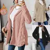 Casaco de Jacquard Canelado de Pelúcia Outono/Inverno Europeu e Americano eBay AliExpress Casaco com Capuz e Botões Solto da Moda com Forro de Lã para Mulheres