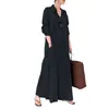 Nuevo vestido camisa casual simple elegante con solapa de punto transfronterizo