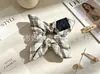 Goma de pelo cuadrada retro francesa para coleta, scrunchie artístico de estilo de hada, bufanda para mujer, accesorios, al por mayor en stock