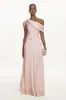 Elegante e Gracioso Vestido de Festa de Casamento para Banquete, Ombro Único, Cintura Assimétrica Marcada, Vestido Longo Emagrecedor para Ocasiões Formais