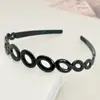 Nueva Banda para el Cabello de Plástico Estilo Simple Negro Brillante Pintada en Spray con Dientes Fija Accesorio para el Cabello para Uno o Dos Yuanes