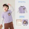 [Compre 2 Itens, Ganhe 5 Yuan de Desconto] Camiseta de Manga Longa Infantil para Meninas, Camiseta Segunda Pele para Meninos, Roupa de Outono Infantil para Crianças de 3 Anos, Blusa de Outono