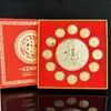 Caja de Regalo con Bendición de Moneda Conmemorativa de Figurilla del Zodiaco con Lámina Dorada 2027, un set creativo para seguros y banca, un regalo de empresa