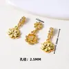 Chapado en cobre con oro de 18 quilates, con un colgante de borla de calabaza de circonio, diseños de mariposa, luna y estrella, adecuado para pulseras de cristal DIY, joyería de media cadena y componentes de accesorios