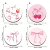 Productos de decoración transfronterizos con etiquetado y dropshipping, posavasos anti-quemaduras, posavasos de madera para frutas, manualidades rosas, dropshipping de una sola pieza