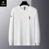 Sudadera de Cuello Redondo para Hombre Parson Dragon Otoño Invierno 2025 Nueva Casual Holgada con Logotipo de Caballo Bordado Top Camiseta Básica