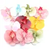 Orquídea de Tecido Simulada Orquídea Borboleta Flor de Casamento Parede de Flores Arranjo de Flores Decoração de Casa Acessórios de Penteado Trançado à Mão