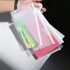Saco Transparente com Zíper Redondo Pe Direto da Fábrica Saco de Armazenamento para Cosméticos Saco de Papel Teste à Prova d'Água Saco Plástico para Classificação de Assuntos