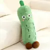 Almofada de Pelúcia Trendy de Pepino Brinquedo de Pelúcia Almofada Longa Boneca de Vegetal Boneca para Abraçar as Pernas de Cabeceira Venda por Atacado