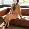 Mamá de mediana edad Otoño usa traje noble elegante extranjero mujeres de mediana edad y mayores Primavera y otoño señora ancha señora de punto traje de dos piezas