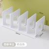 Soporte para libros de escritorio acrílico transparente de alto valor, estante de almacenamiento para escritorio, archivador, estante para libros para estudiantes