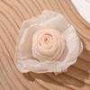 Guofeng - Rosa seca de organza con bordes quemados, hecha a mano, para el cabello, accesorios florales para prendas