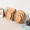 Bandeja de Madera de Acacia Transfronteriza para Uso Doméstico, Tabla para Pizza, Tabla de Cortar, Tabla para Filetes y Embutidos, Bandeja de Té, Tabla de Cortar de Madera Maciza, Bandeja para Servir la Comida