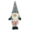 Boneco Goblin de Natal Boneco Velho Verde Escuro Lantejoulas Gnomo Rosto de Resina Enfeites Papai Noel