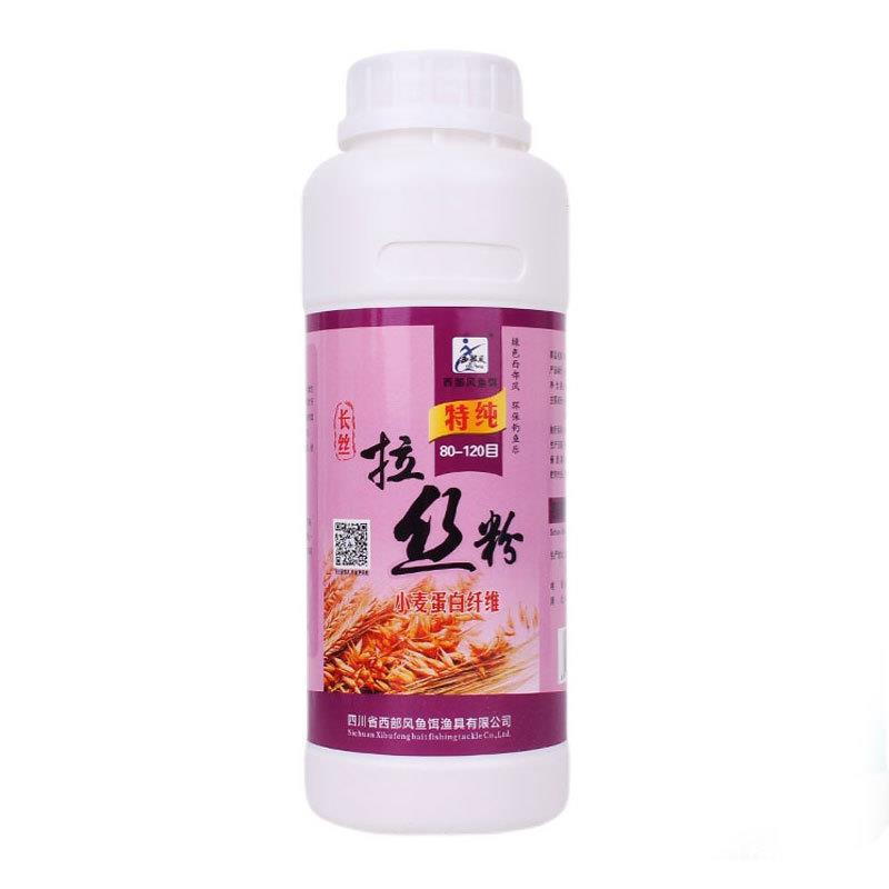 西部风小麦蛋白纤维袋装瓶装中长丝短丝250g拉丝粉拉饵添加剂