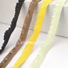 Banda Elástica de Volante Plisado de Nylon Colorido de 1 cm para Ropa de Muñecas Hecha a Mano DIY, Ropa Interior y Encaje Elástico de Adorno de Tela
