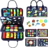 Tablero de Fieltro Ocupado Tablero de Aprendizaje de Vestir para Educación Temprana Juguete de Inteligencia de Acción para Niños Tablero de Educación Temprana Libro de Materiales Didácticos Sensoriales para Niños Pequeños
