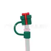 Navidad Nueva Transfronteriza Cubierta de Paja de 8 mm Reno Goma Suave Caja de Regalo de Navidad Tapón de Paja de Dibujos Animados Tapa Antipolvo Cubierta Antipolvo