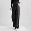 Calça Wide-Leg Gestante Primavera e Outono 2026 Novo Estilo Caimento Gravidez Sem Apertar a Barriga Solta Casual Calça Grão de Arroz Roupas de Outono
