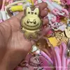 Chaveiro Pingente Ouro Puro 999 Desenho Animado Fofo Gato Kt Bolinho de Arroz Corrente para Celular Pingente Atacado